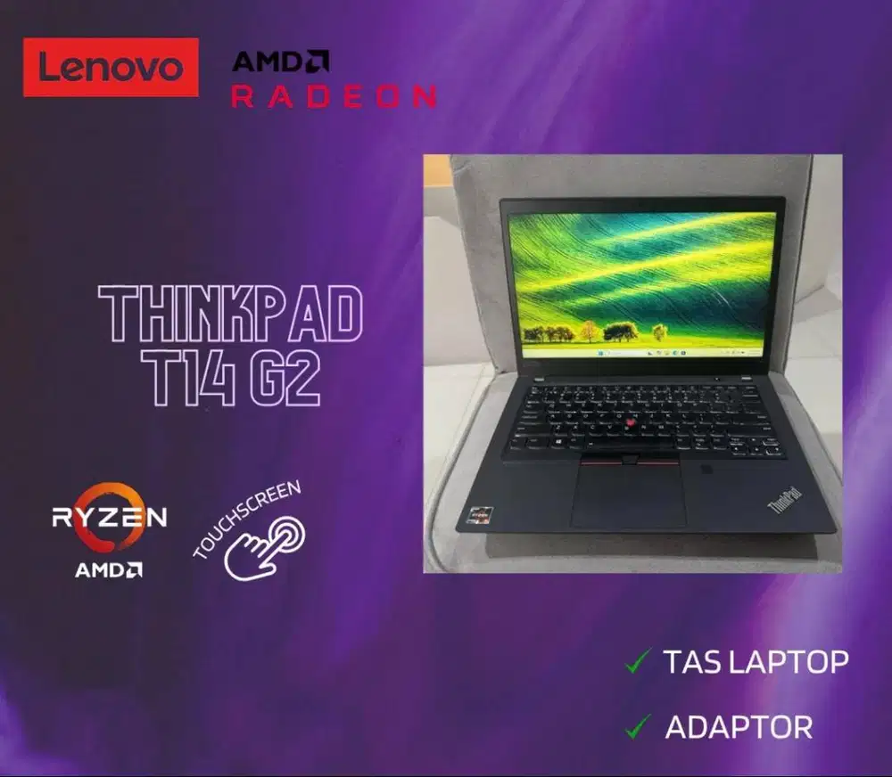 Lenovo Thinkpad T14 G2 Ryzen 5 Pro 5650U Ram 16GB SSD Touchscreen *RRC