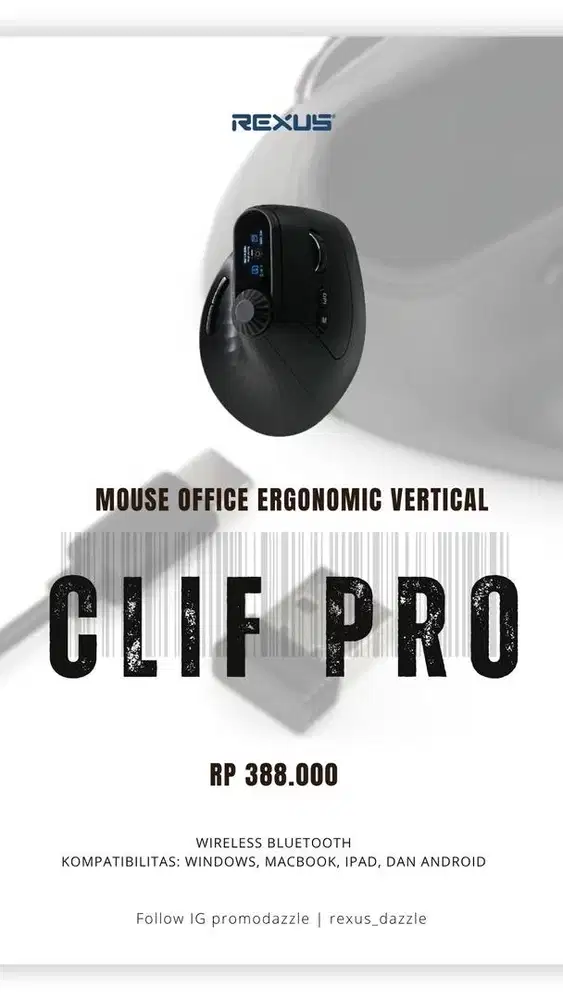Mouse vertikal wireless Clif pro