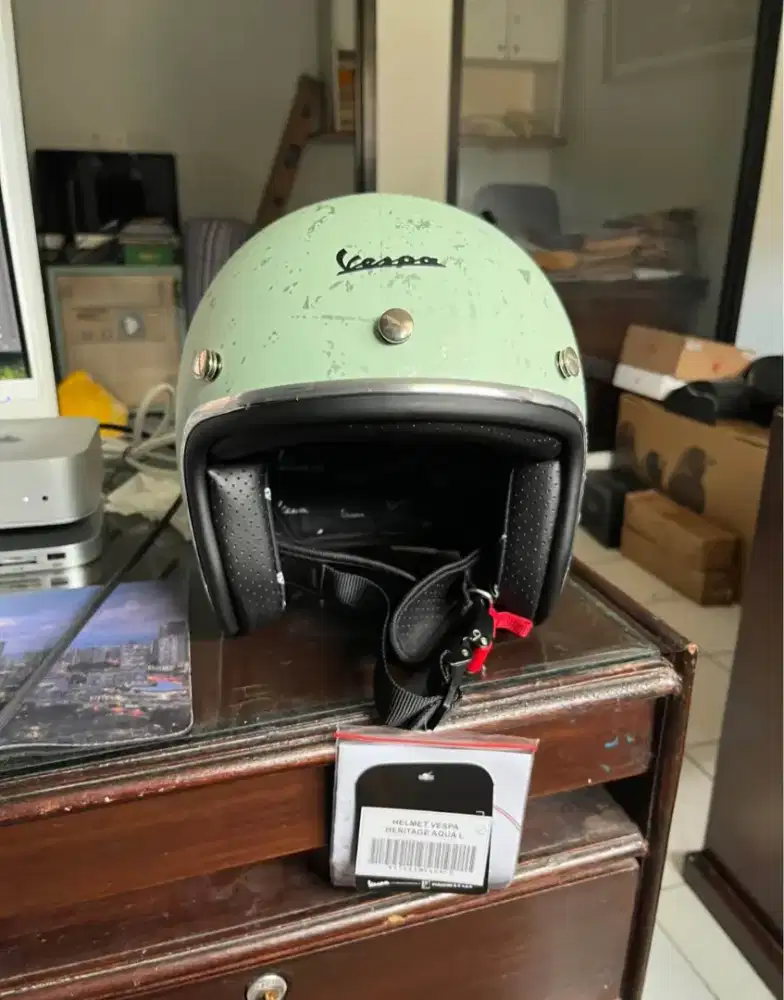 Helm Vespa Piagio Heritage green Original