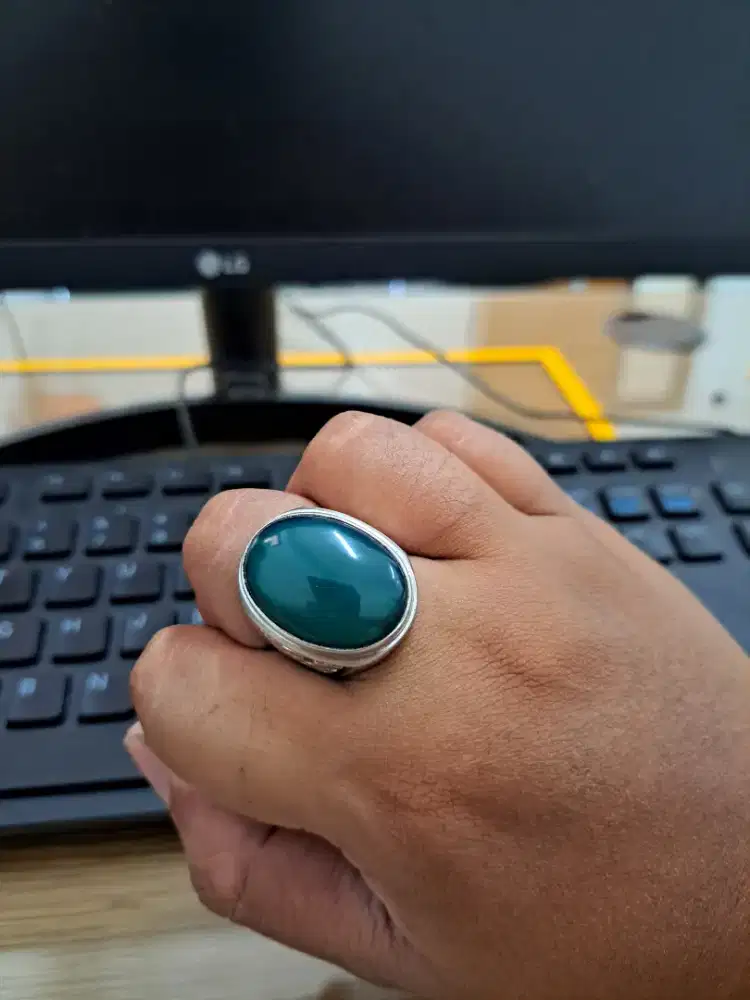 Cincin perak 925 bacan doko tembus jumbo safir berlian rubi ruby zamru