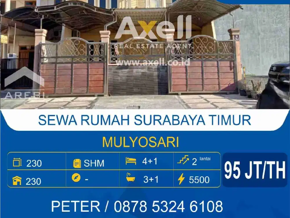 Rumah Mulyosari Disewakan