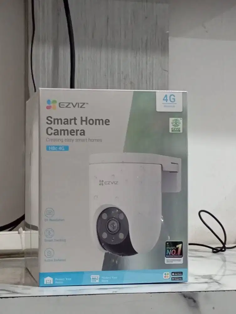 PAKET WIRELESS EZVIZ H8C 4G 2K AUDIO DUA ARAH BISA PAKAI KARTU PERDANA