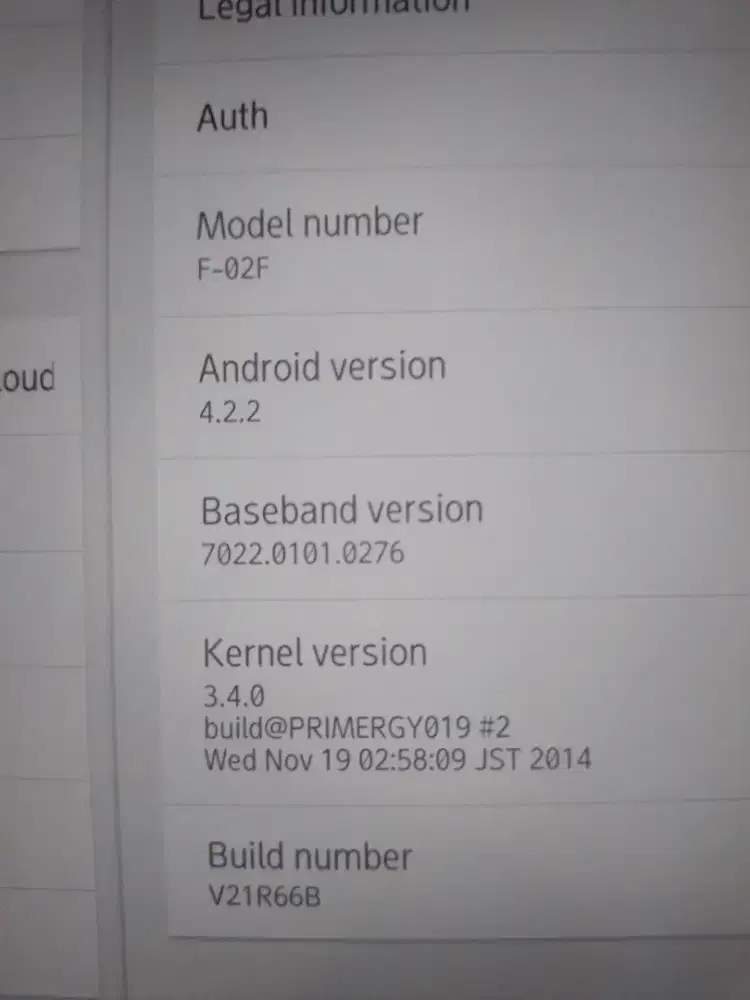 Tablet Docomo Fujitsu Arrows F-02F 10.1 inch