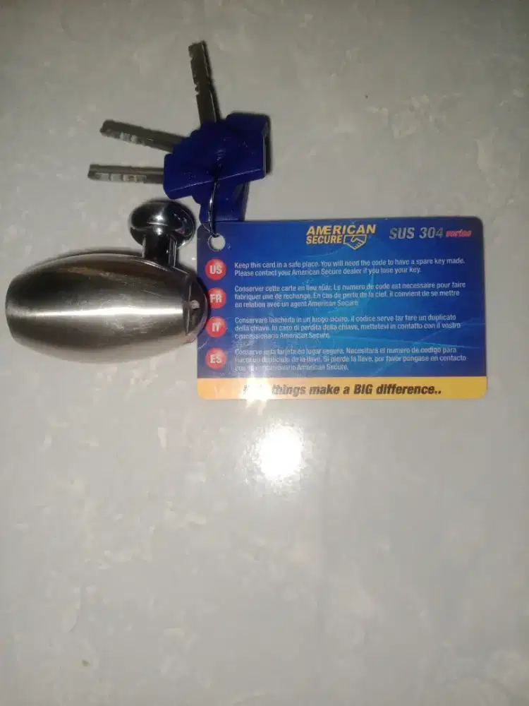 Jual BU gembok motor American secure bekas rasa baru