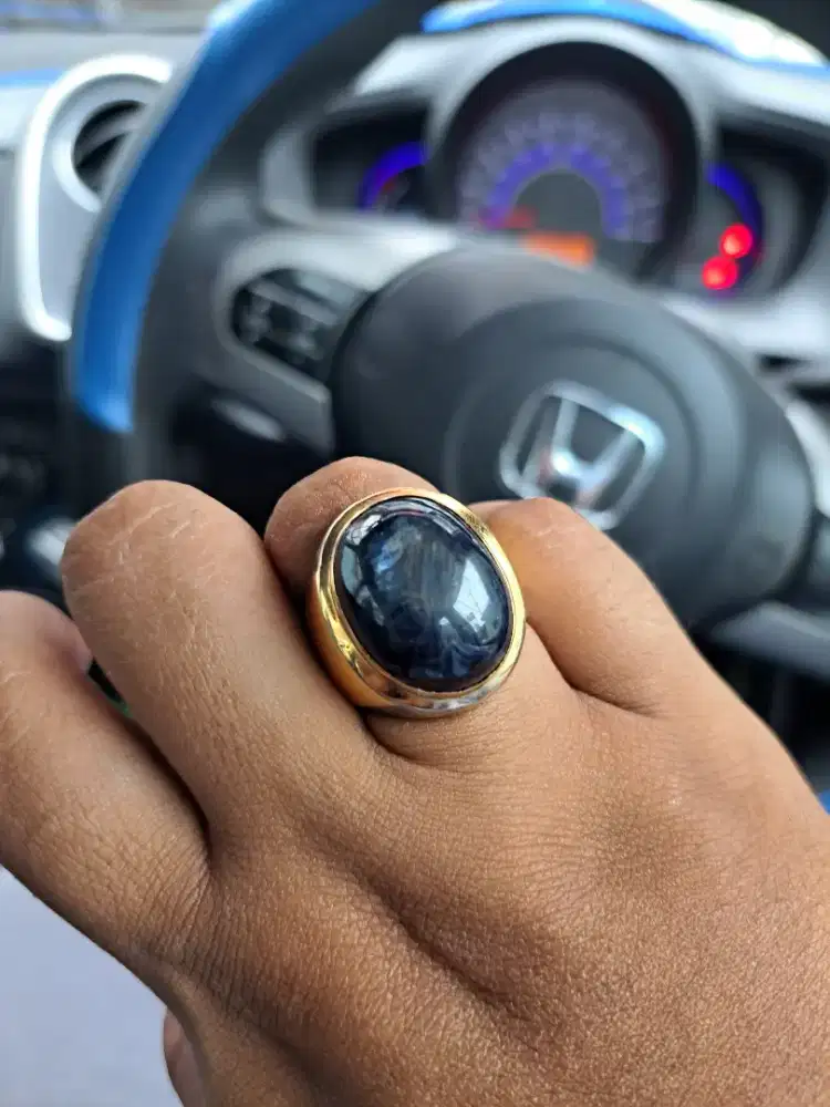 Cincin emas 10K safir sapphire ceylon srilanka bangsing kresna berlian
