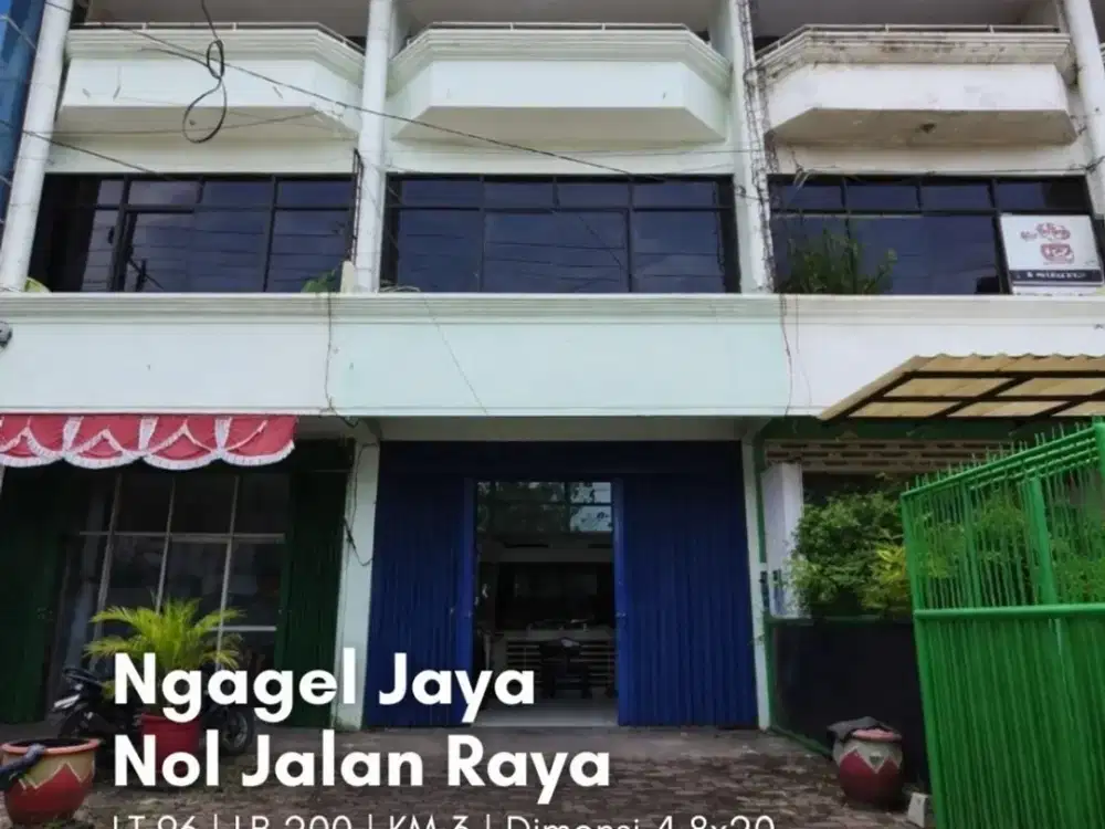 Ruko Ngagel Jaya STRATEGIS, SIAP PAKAI, NOL JALAN RAYA