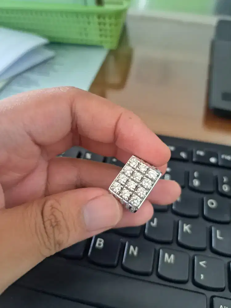 Cincin emas 12k berlian eropa total 6 carat safir zamrud rubi emerald