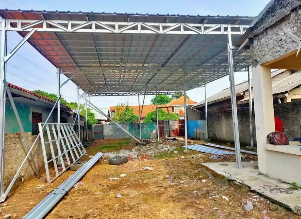 Pasang kanopi baja ringan