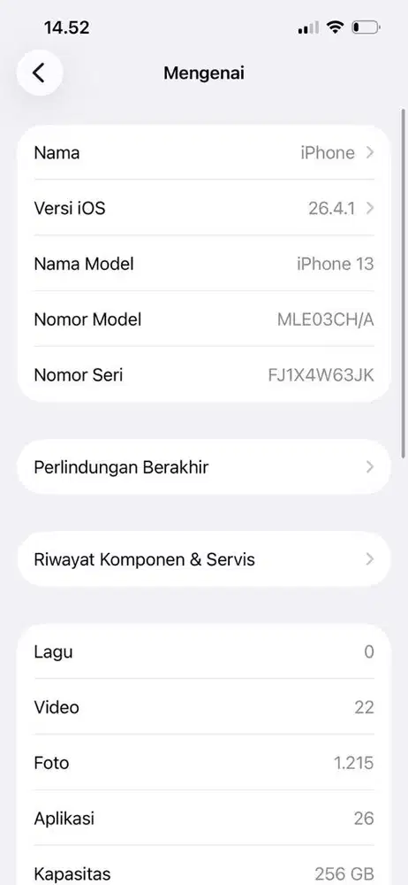 Jual iphone 13 256 gb inter
