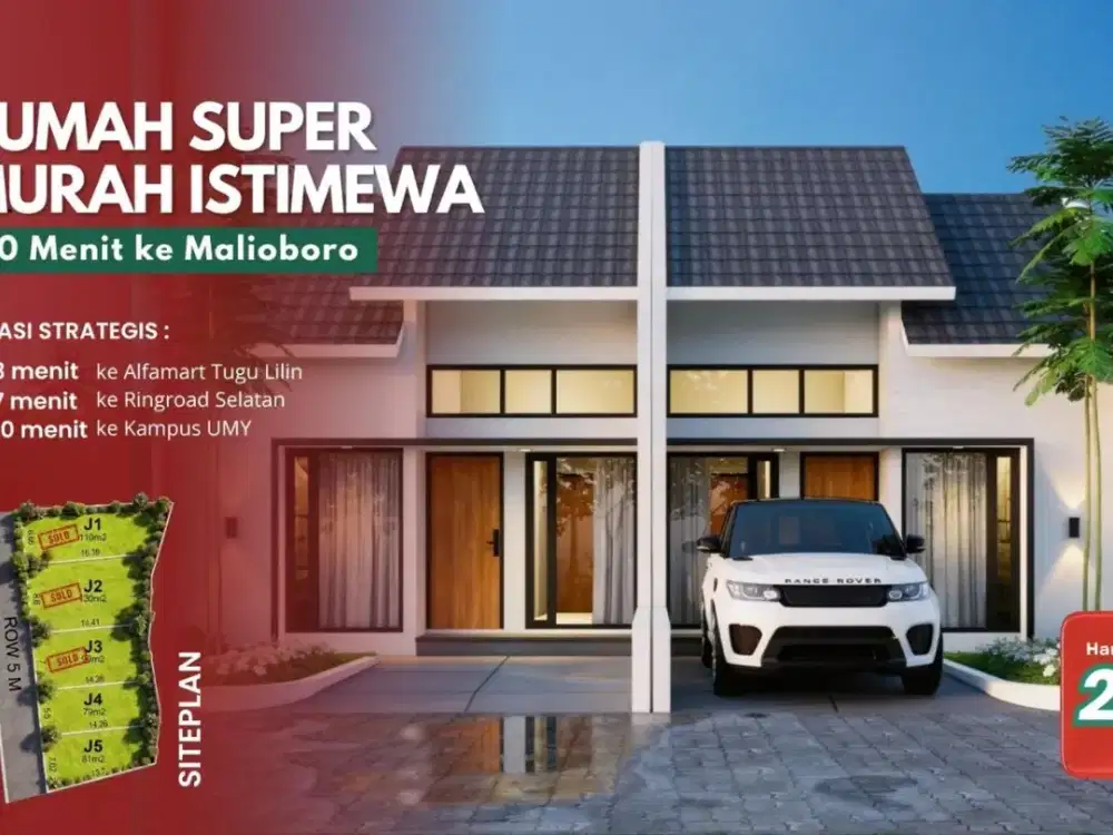 RUMAH 200 JUTAAN DI JOGJA DESAIN MINIMALIS DALAM PERUMAHAN BANGUNJIWO