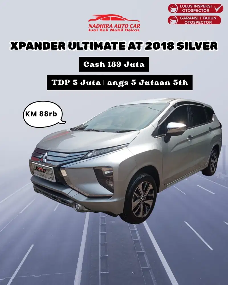 DP 5 Juta Aja Xpander Ultimate AT 2018 Silver