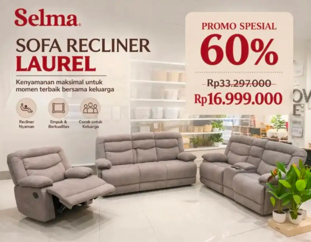 PROMO TERBATAS SOFA SET RECLINER