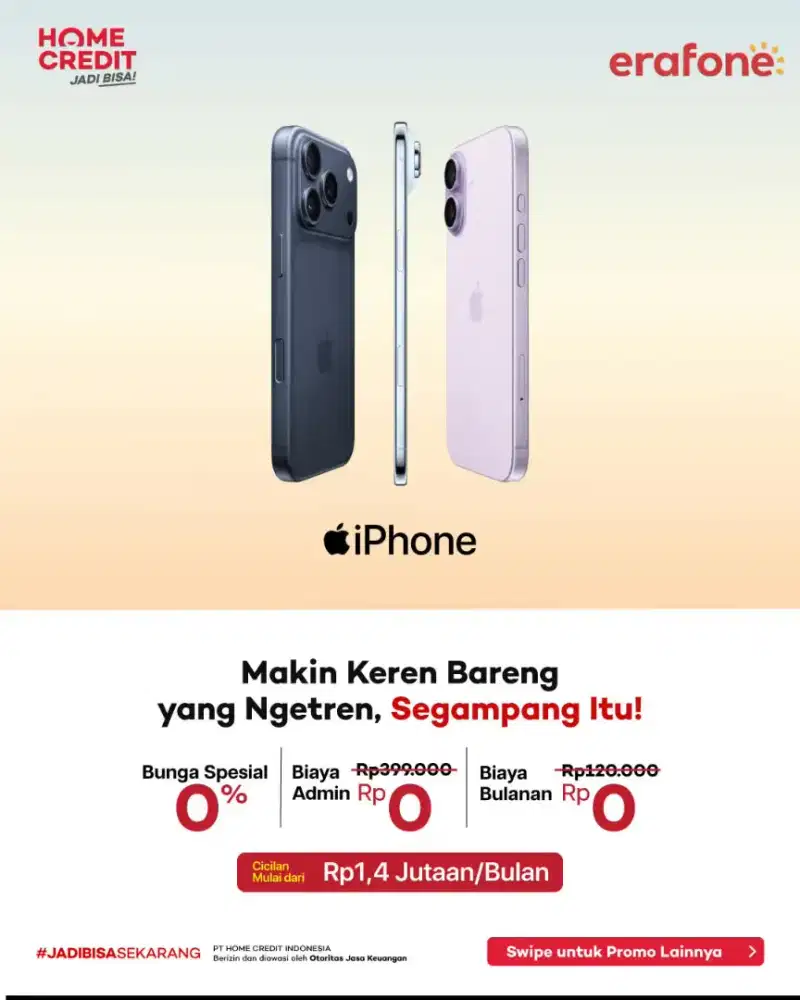 Iphone 17, promo bunga 0% cicilan tanpa kartu kredit