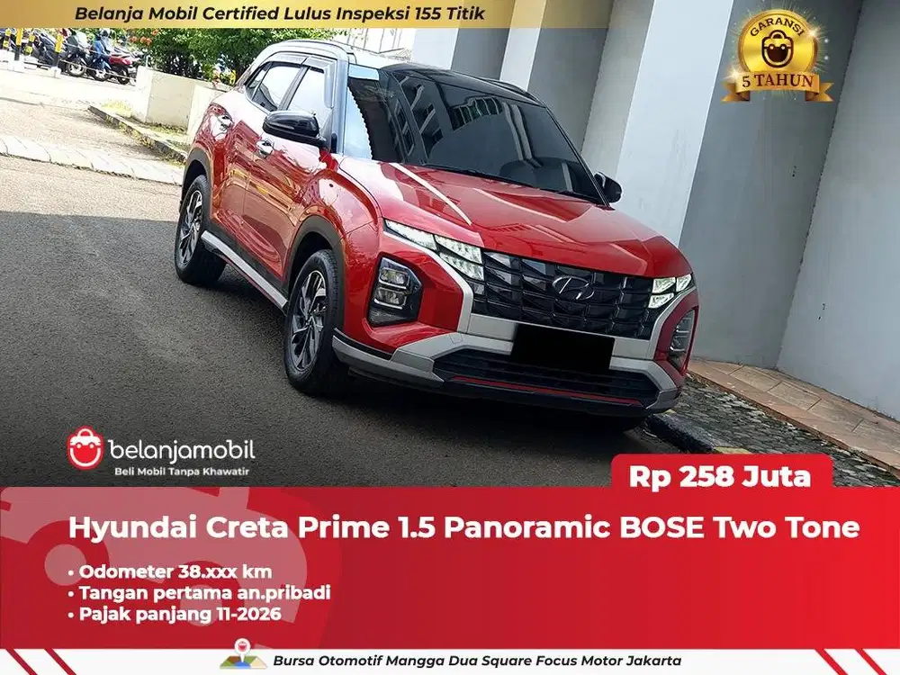 [ GARANSI 5TH ] Hyundai Creta Prime 1.5 Panoramic Two Tone 2023 2024