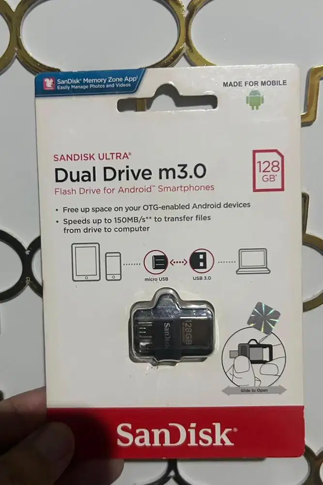 Flashdisk HP Android SanDisk Ultra Dual Drive 128GB USB 3.0