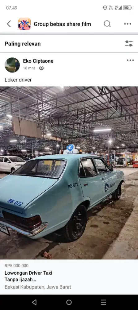 Loker Driver taxi pool mampang