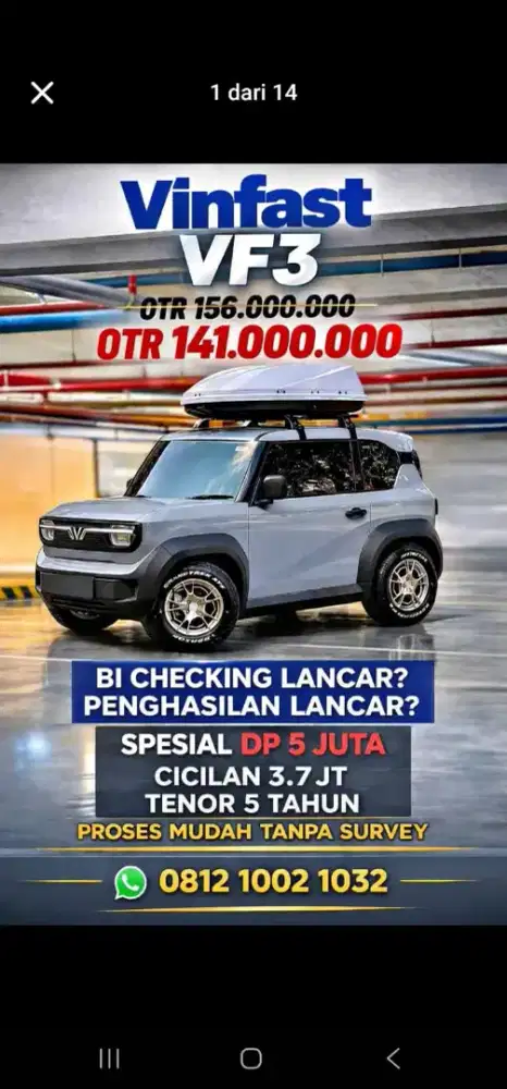 Vinfast Ev VF3 garansi baterai life time