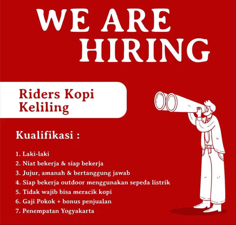 Lowongan Kerja Riders Keliling