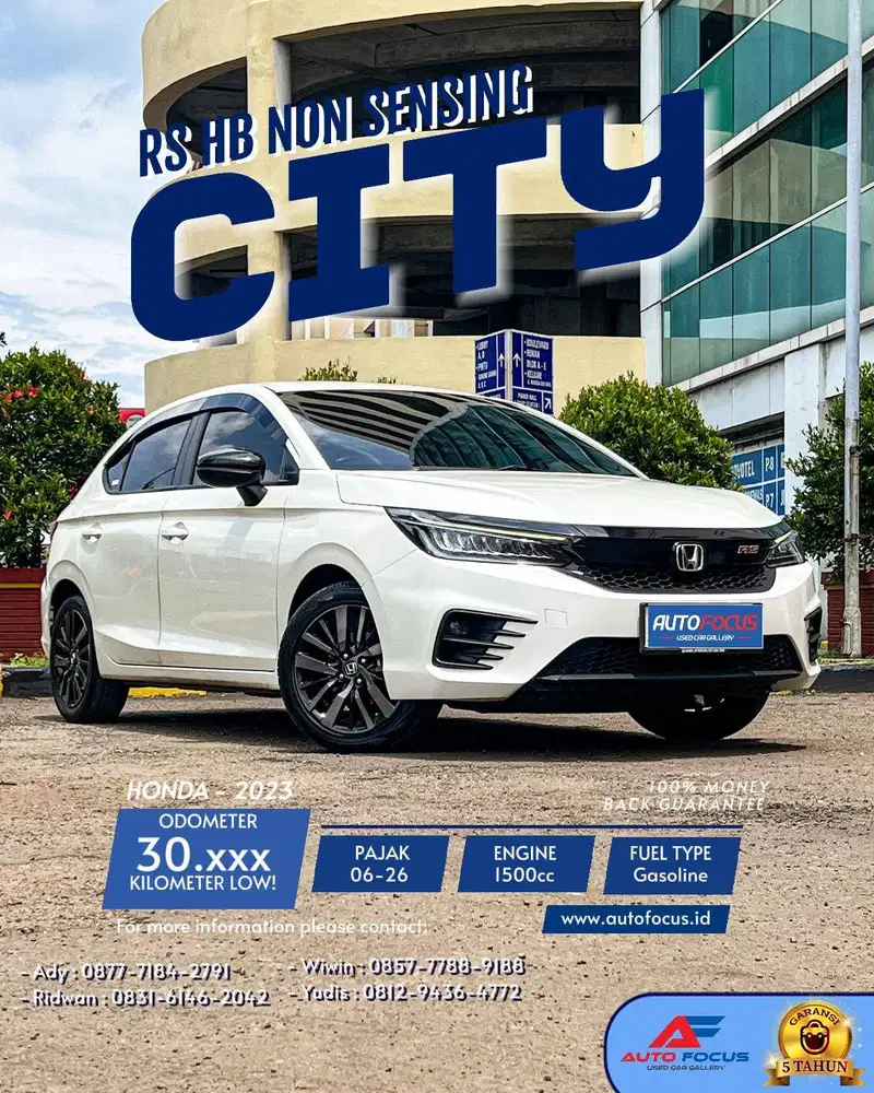 Tdp27JT Honda City 1.5 Hatchback RS NON Sensing CVT 2023 LOW KM!