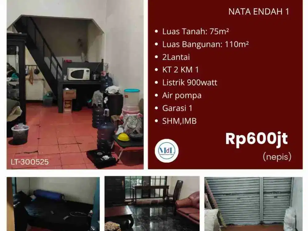 Dijual cepat rumah di nata Endah jl anggrek blok i Margahayu
