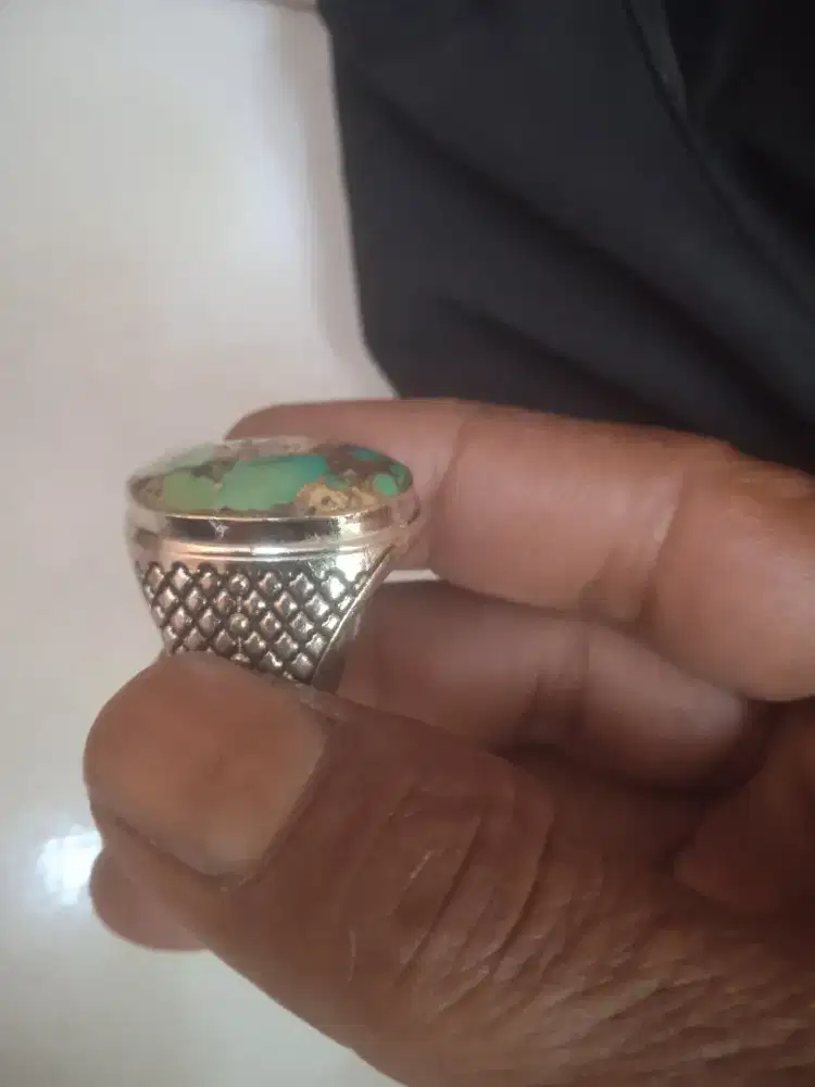 Dijual batu pirus Persia dim kurang paham ,ring,size 7 ,