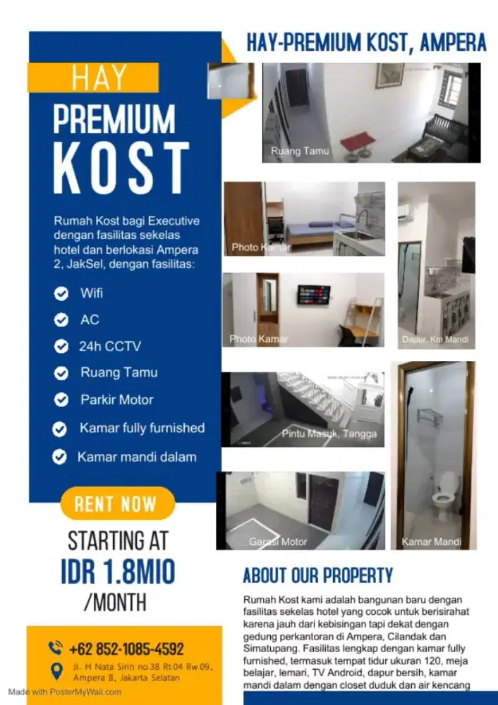 Rumah Kost mewah bersih di Ampera 2 JakSel