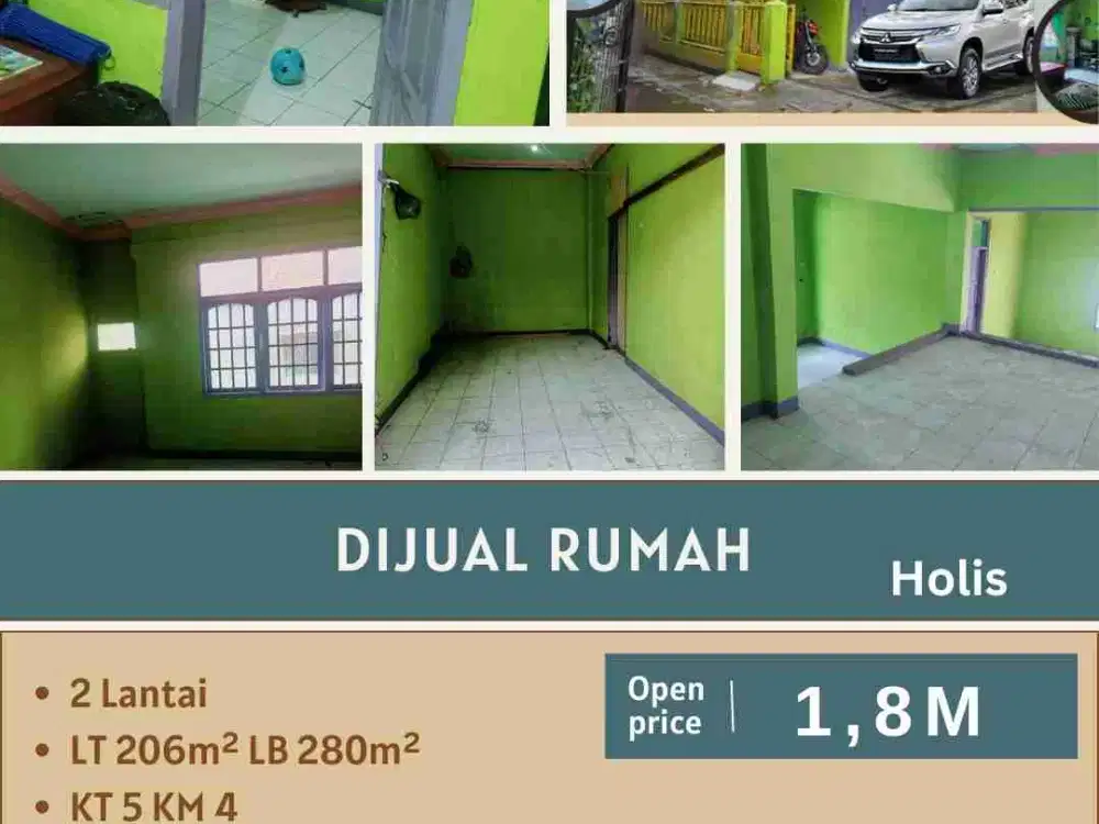 Dijual cepat rumah cocok untuk tempat tinggal dan usaha di Holis