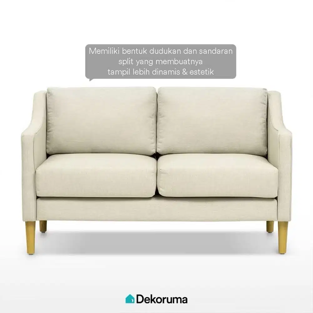 CREAM - Dekoruma Eito Sofa minimalis 2 seater (kursi sofa ruang tamu)