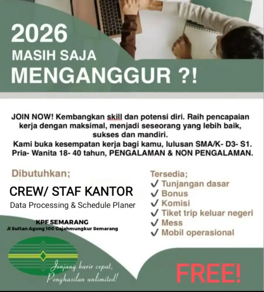 Loker April 2026 Semarang (SMA/k D3 S1)