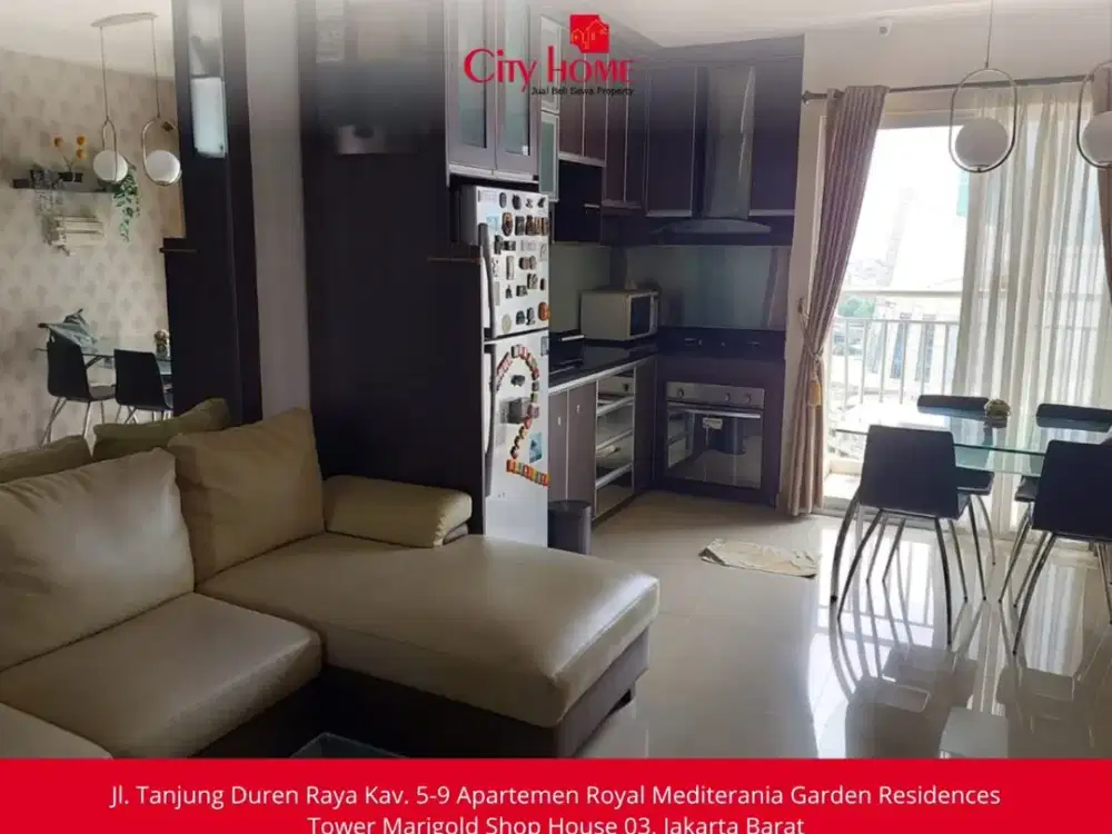 Jual Apartemen 2+1BR Furnished di Apartemen Mediterania Garden Residences 2 Tanjung Duren Jakarta Barat