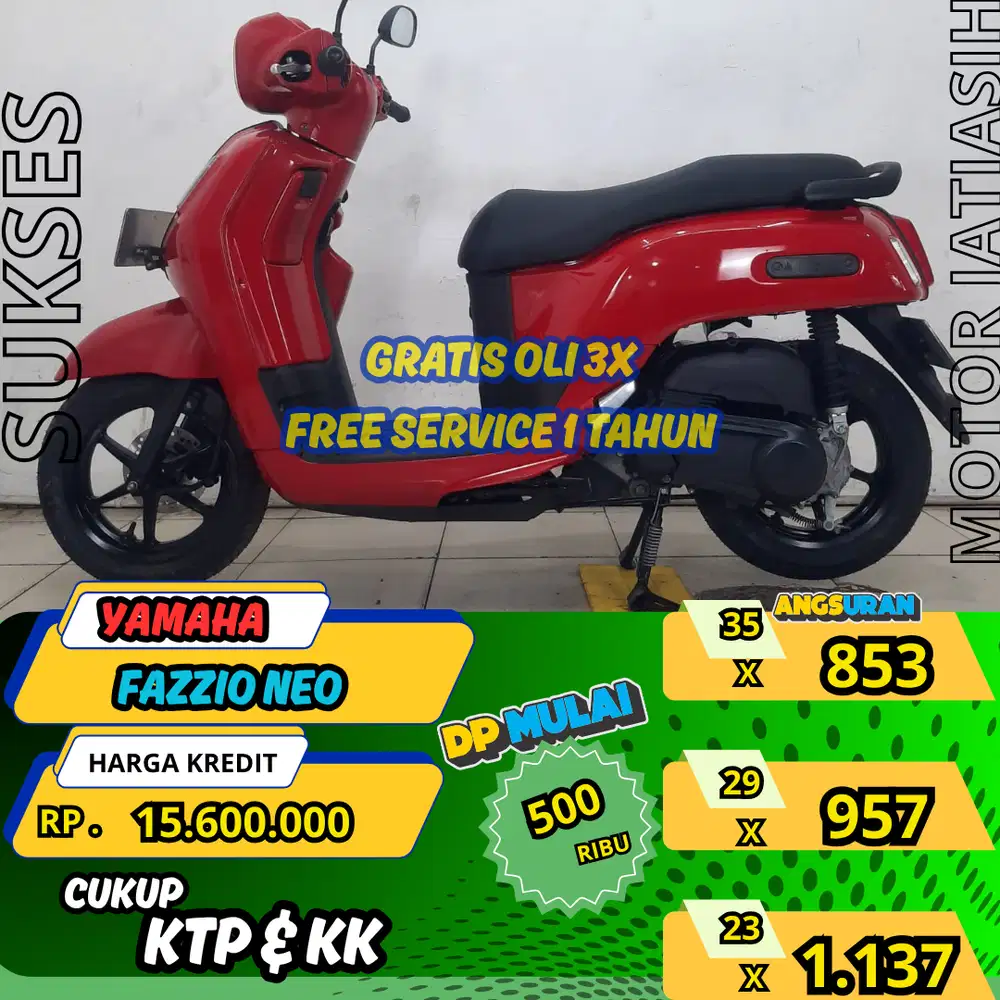 YAMAHA FAZZIO NEO 2025 DP TERMURAH SYRT KTP&KK (SUKSESMOTOR)