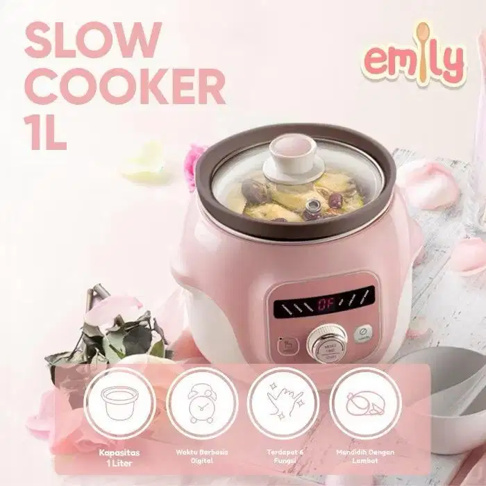 Emily Slow Cooker Claypot 1L (ESC-34003)