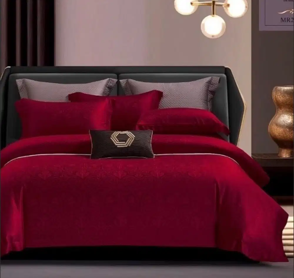 [Termurah] Bedcover SAJA 230 Tencel Merah Luxury series bahan dingin