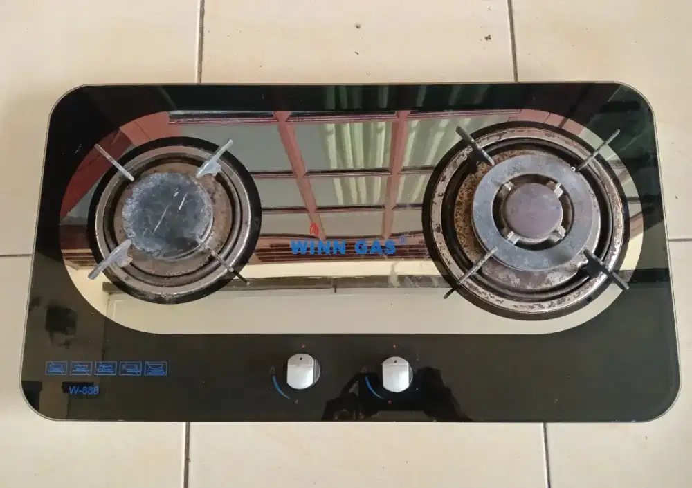 KOMPOR GAS WINN GAS TYPE W888 MATERIAL KACA