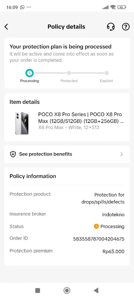 Poco x8 pro max 12/512 warna putih