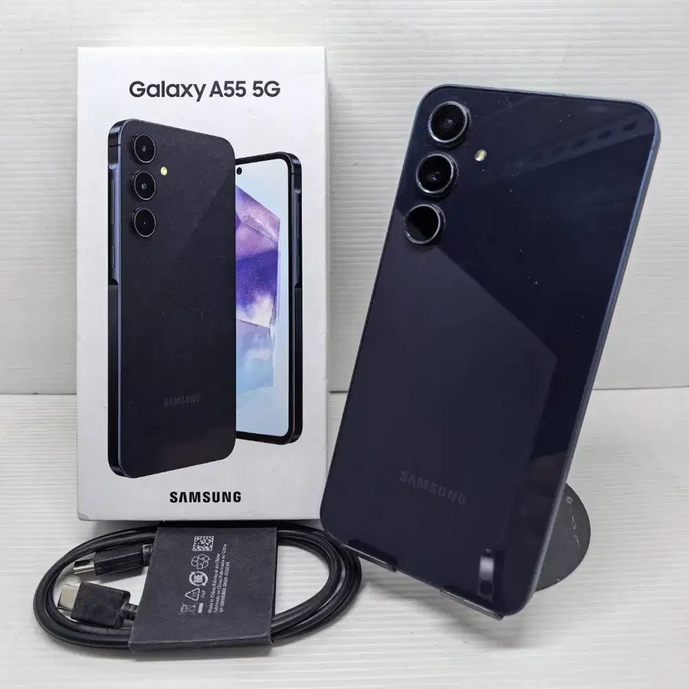 MULUS NO MINUS! SAMSUNG GALAXY A55 5G 8/256 NAVY FULLSET SEIN RESMI