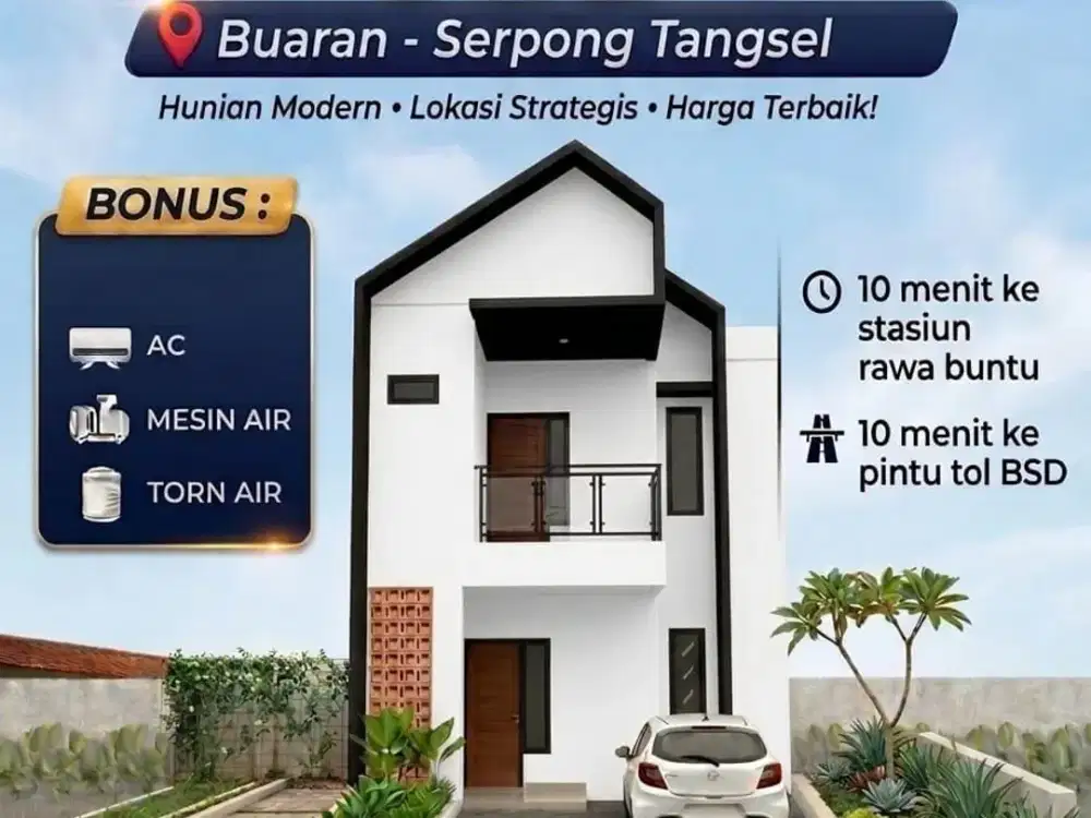 Dijual Rumah Ready Baru Di Serpong Tangerang Selatan Dekat Stasiun Rawabuntu