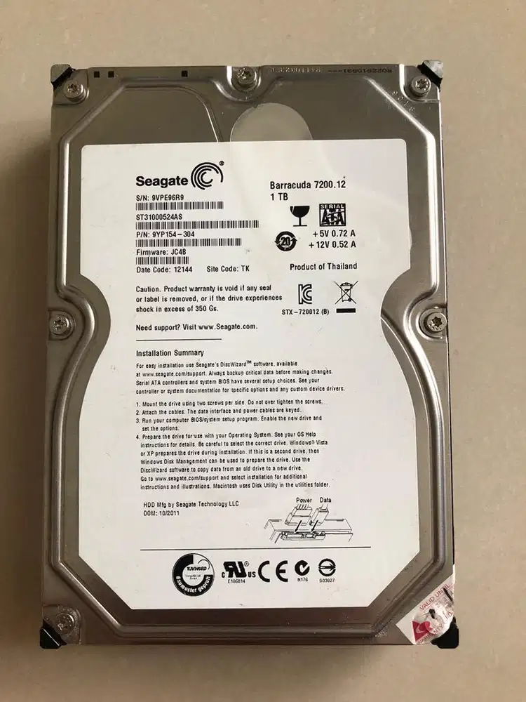 WTS Harddisk Seagate 3,5 Inchi 1 Tb