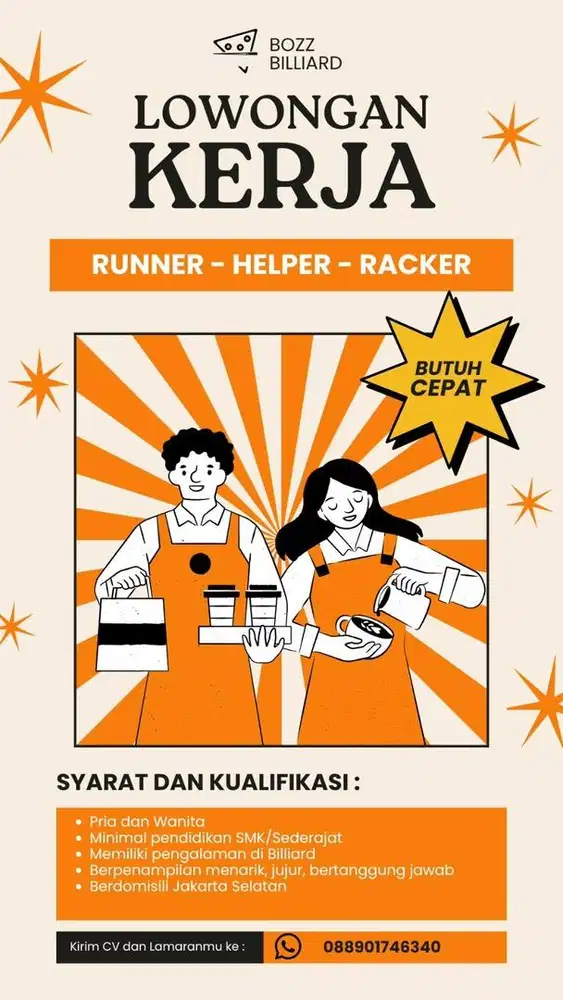 LOWONGAN KERJA BILLIARD