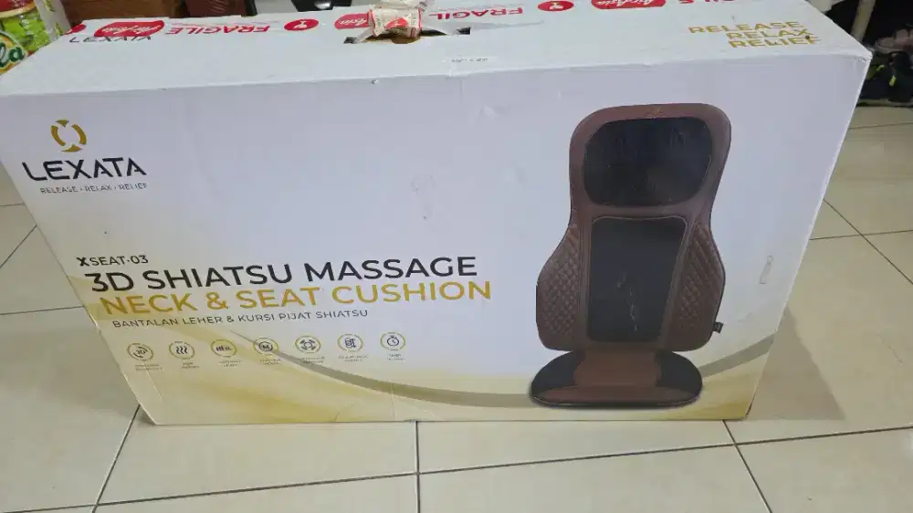 Kursi pijat untuk di mobil dan di rumah lexata 3d shiatshu massage