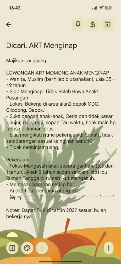 LOWONGAN ART MENGINAP