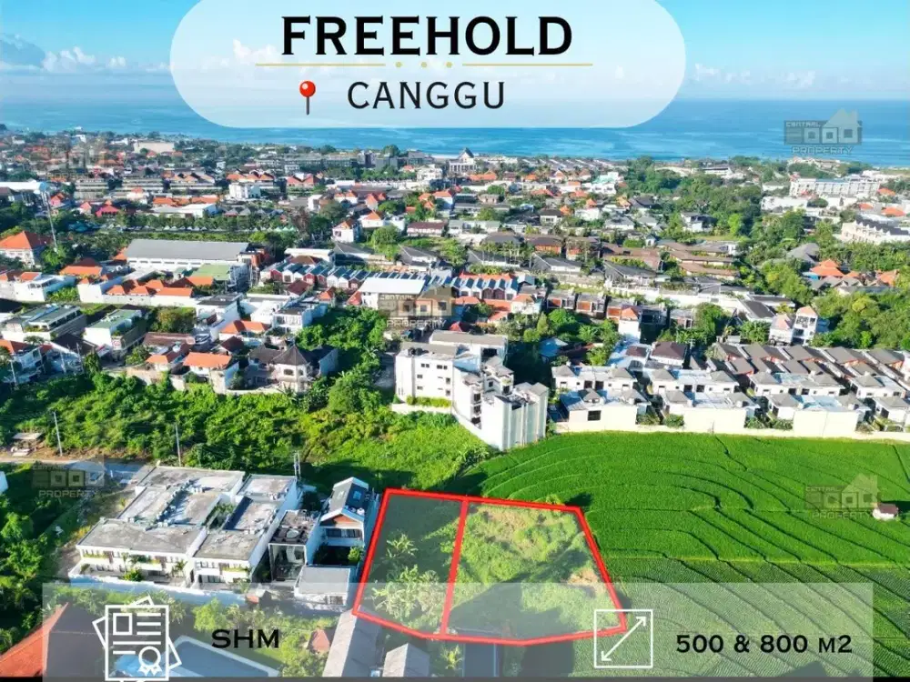 Dijual Tanah Freehold Zona Komersial – Berawa Canggu, Bali