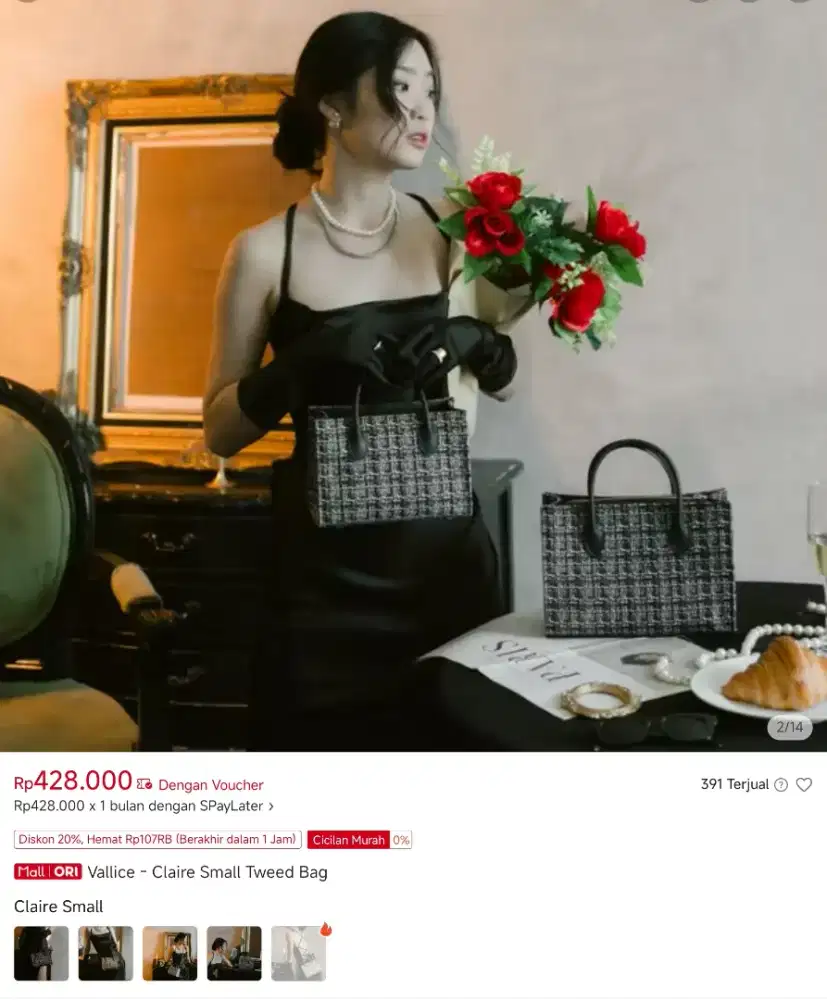 PRELOVED TAS VALLICE MASIH LAYAK PAKAI