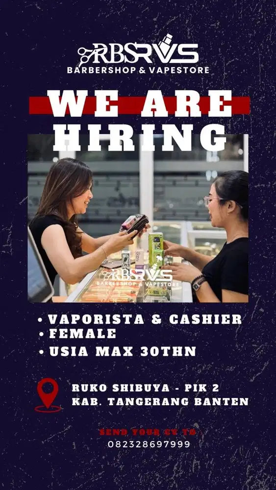 Cashier dan Sales Vapestore