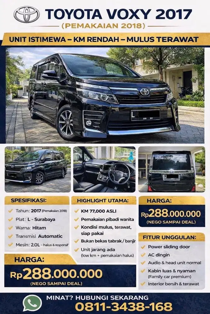 Toyota Voxy 2018 Bensin