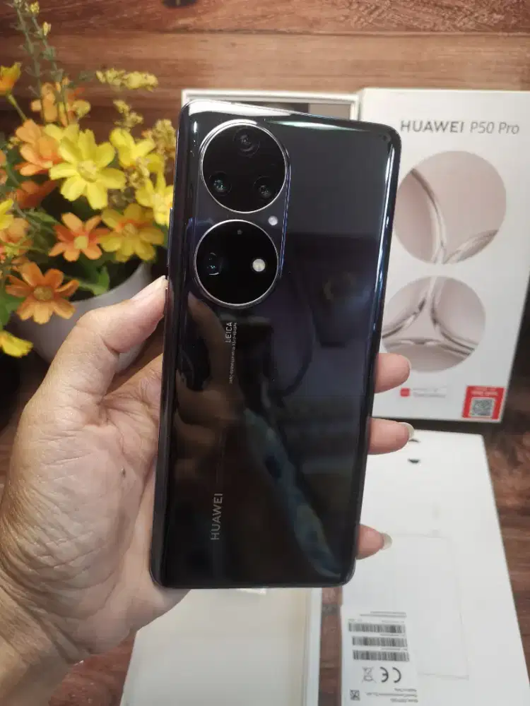 Huawei p50 pro black 8/256 gb mulus fullset original garansi resmi