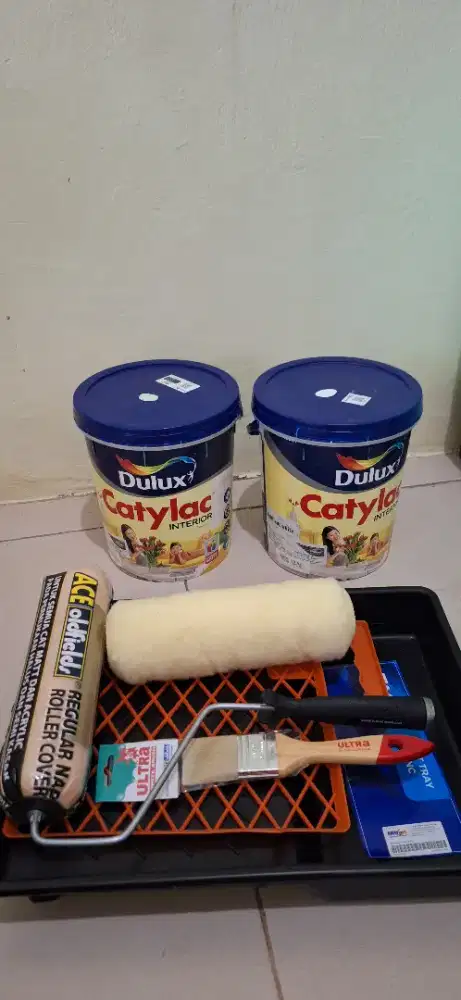 DIJUAL Cat Tembok Dulux 5 kg NEW + Bonus 1 set Peralatan Cat