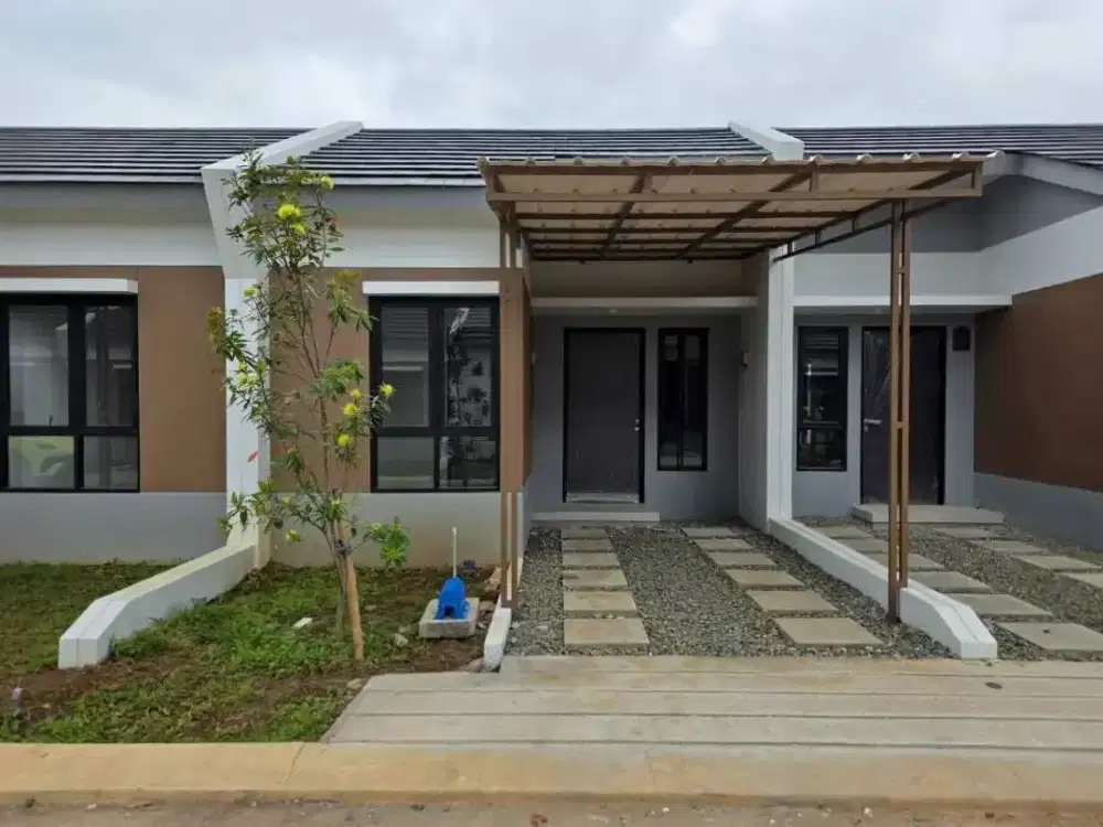 Disewakan rumah kondisi BARU dengan desain modern minimalis di cluster Podomoro Park Buah Batu, Bandung