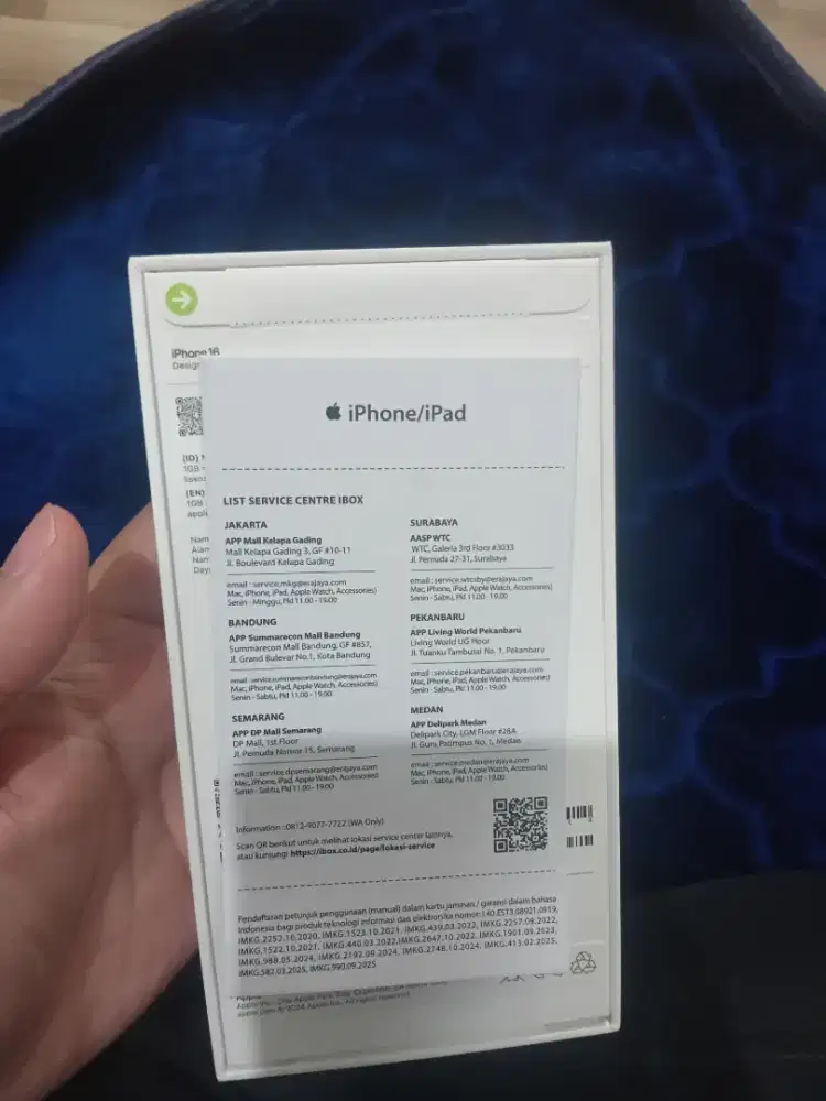 Iphone 16 bluemarine 128Gb Garansi Resmi