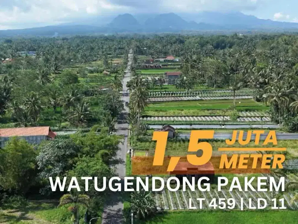 Jual Tanah Pinggir Jalan Watugendong Candibinangun Kawasan Ramai Villa Estetik View Gunung Sawah